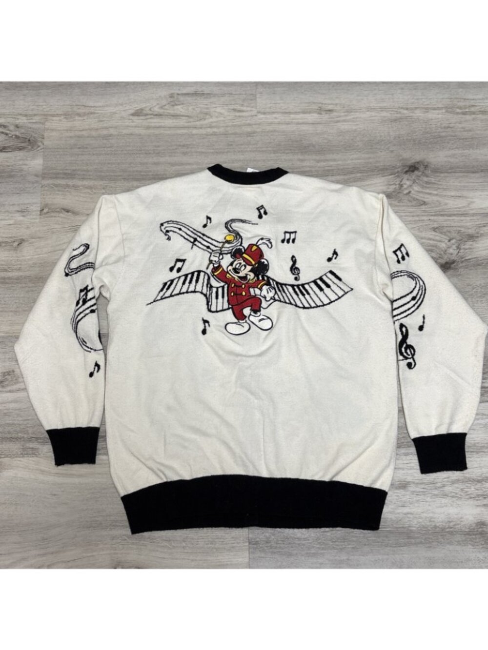 Disney Lilo Stitch Sweater Womens M Its a Small World Varsity Cardigan BoxLunch - Picture 6 of 10